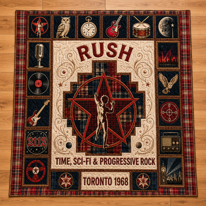 Rush Quilt Blanket – Iconic Symbols Inspired High Quality Quilt Blanket