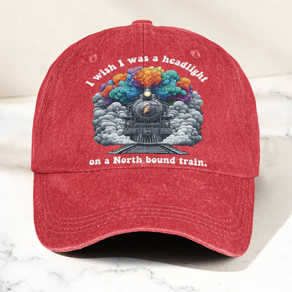 Grateful Dead I Know You Rider Headlight North Bound Train Denim Cap – Retro Vintage Dad Cap Gift For Dad (With Box)