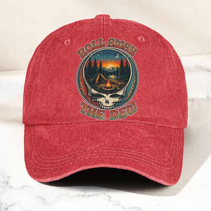 Grateful Dead Franklins Tower Roll Away The Dew Camping Denim Cap – Retro Vintage Dad Cap Gift For Dad (With Box)