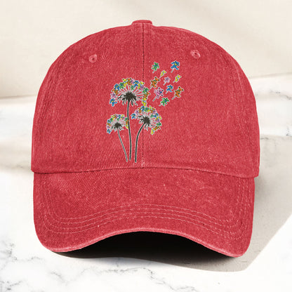 Grateful Dead Dancing Bears Dandelion Graphic Denim Cap – Retro Vintage Dad Cap Gift For Dad (With Box)
