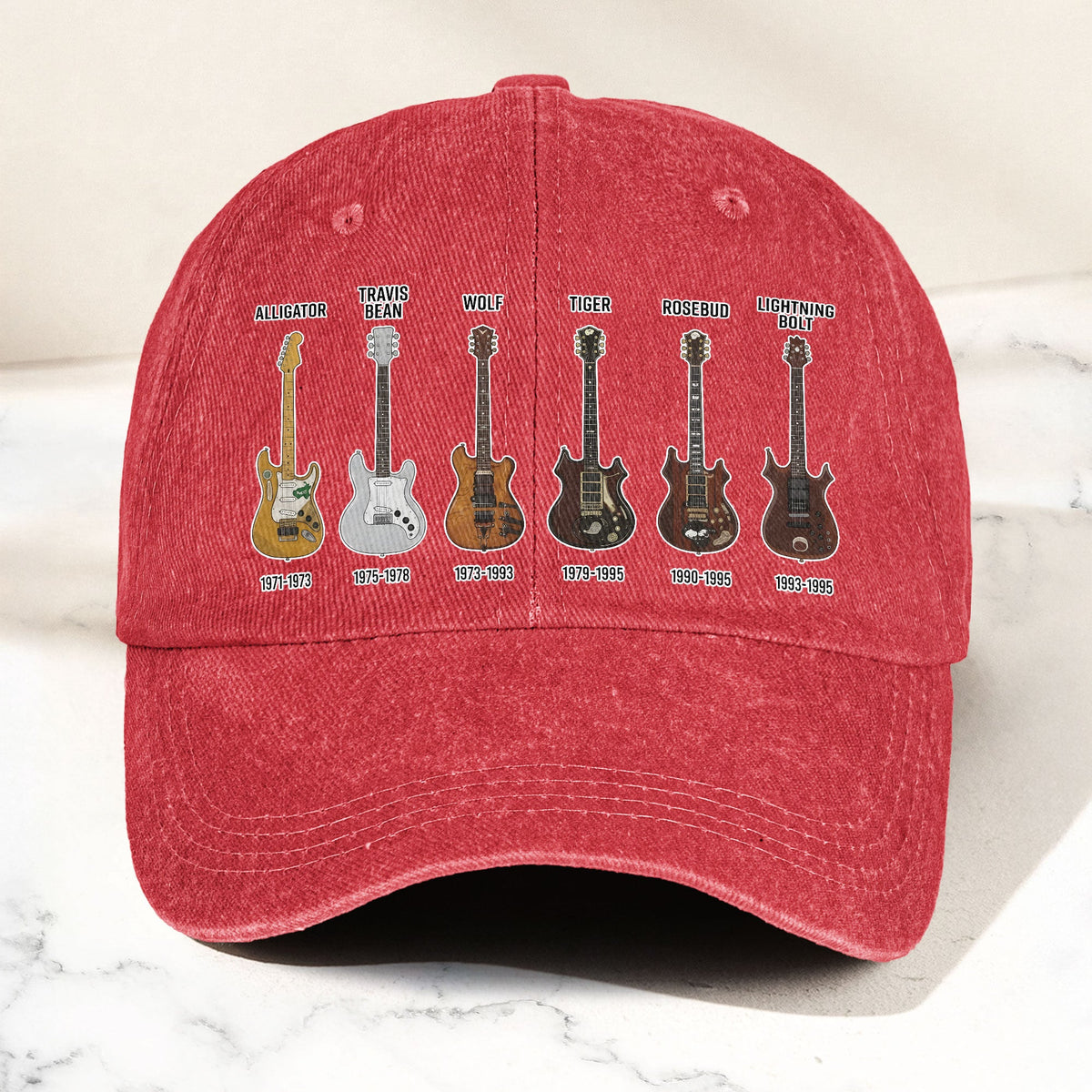 Grateful Dead Jerry Garcia Guitars History Music Merch Denim Cap – Retro Vintage Dad Cap Gift For Dad (With Box)