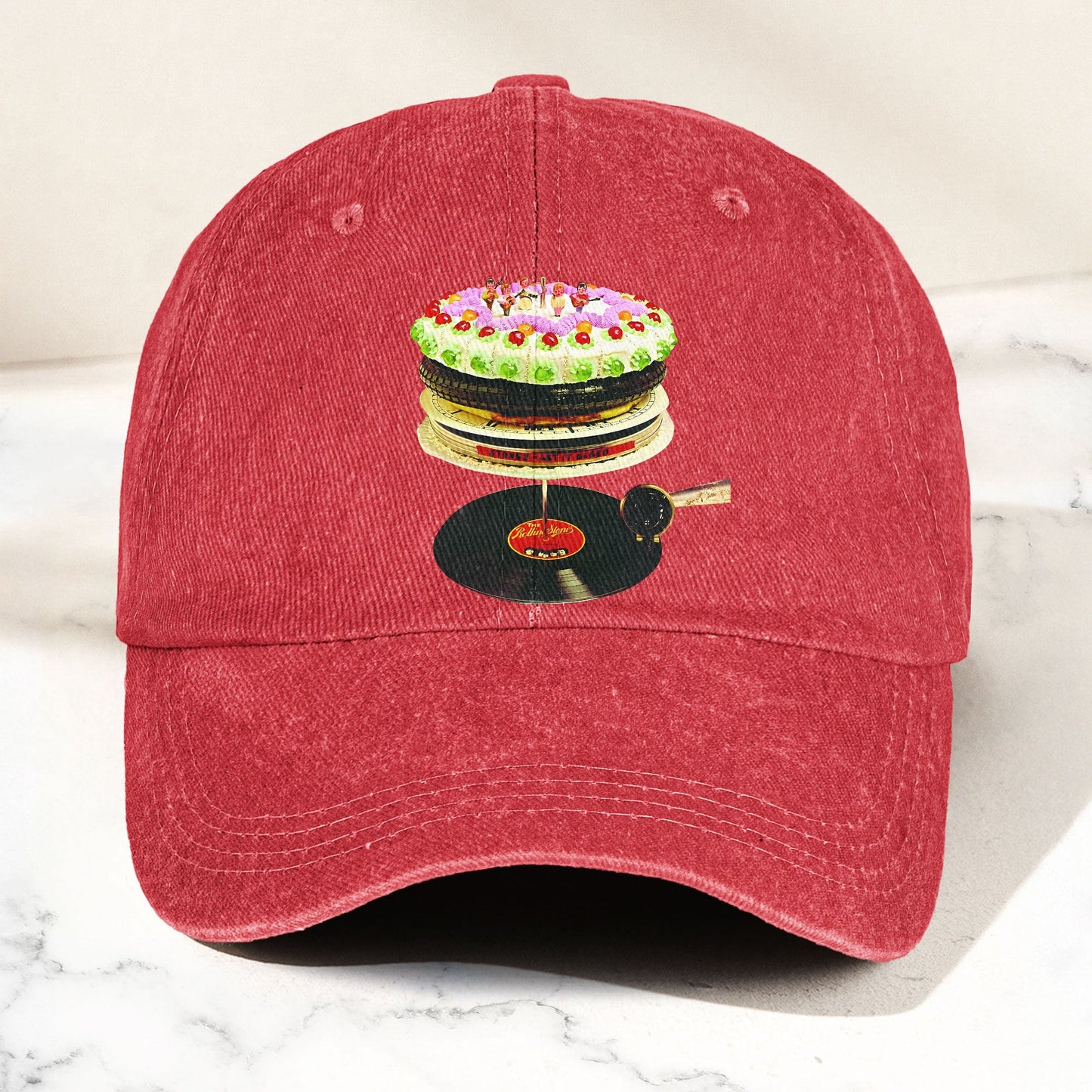The Rolling Stones Let It Bleed Music Merch Denim Cap – Retro Vintage Dad Cap Gift For Dad (With Box)