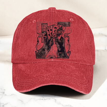Billy Strings BMFS Playing Cards Woodcut Graphic Music Merch Denim Cap – Retro Vintage Dad Cap Gift For Dad (With Box)