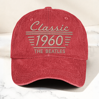 The Beatles Classic 1960 Est Rock And Roll Pop Band Music Merch Graphic Denim Cap – Retro Vintage Dad Cap Gift For Dad (With Box)