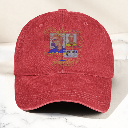 Radiohead 90s Rock Band Graphic Denim Cap – Retro Music Fan Cap Gift For Dad (With Box)