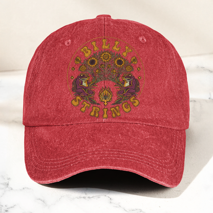 Billy Strings Sunflowers Frog Graphic Cosmic Bluegrass Retro Denim Cap – Retro Vintage Dad Cap Gift For Dad (With Box)