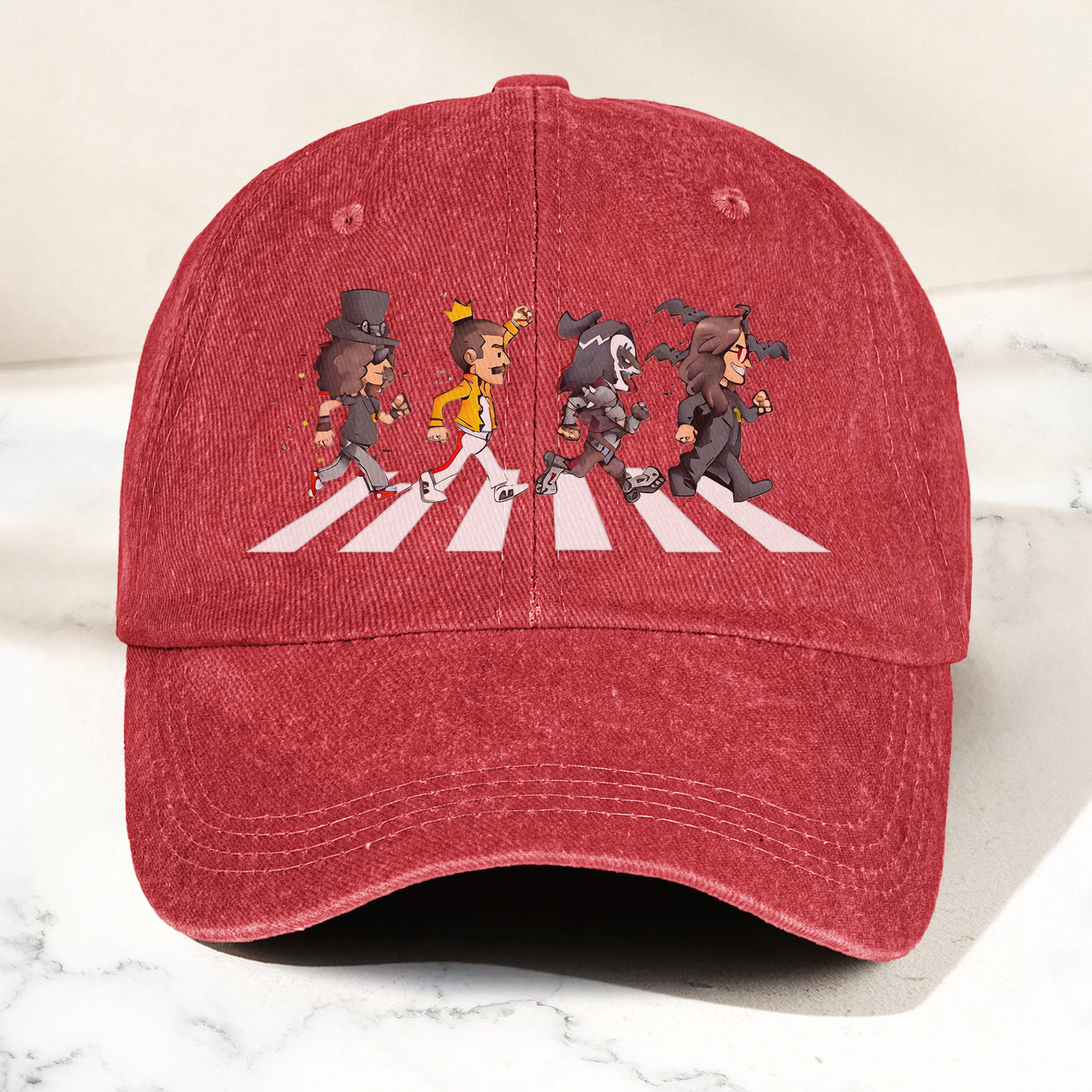 Rock Legends Abbey Road Cap – Retro Guitar Icons Crosswalk Dad Hat (With Box)