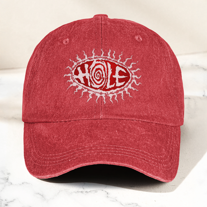 Hole Band Eyeball Denim Cap – Vintage Hole Band Album Merch Gift for Dad (With Box)