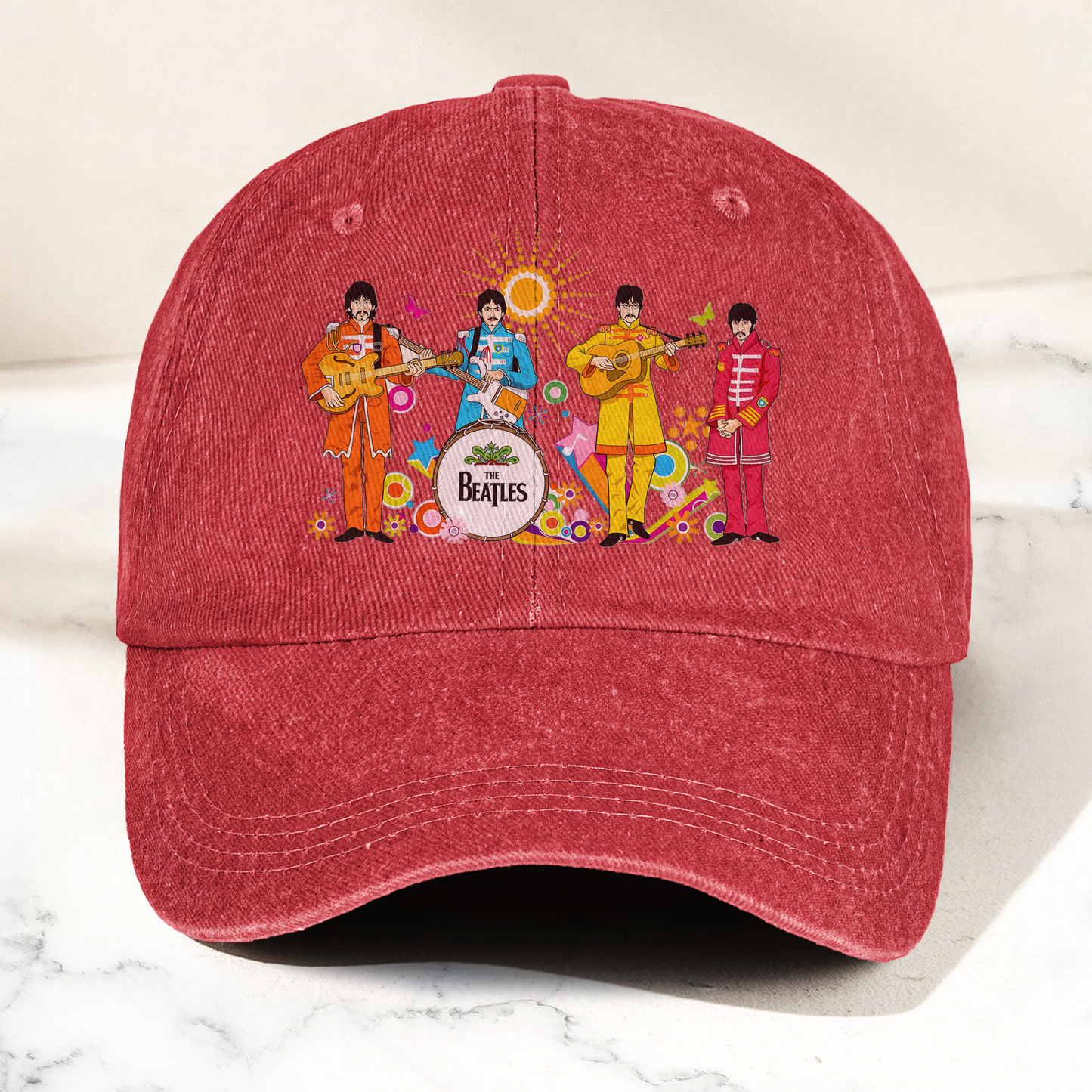 Sgt. Pepper's Lonely Hearts Club Band Denim Cap – The Beatles Merch Gift for Dad (With Box)