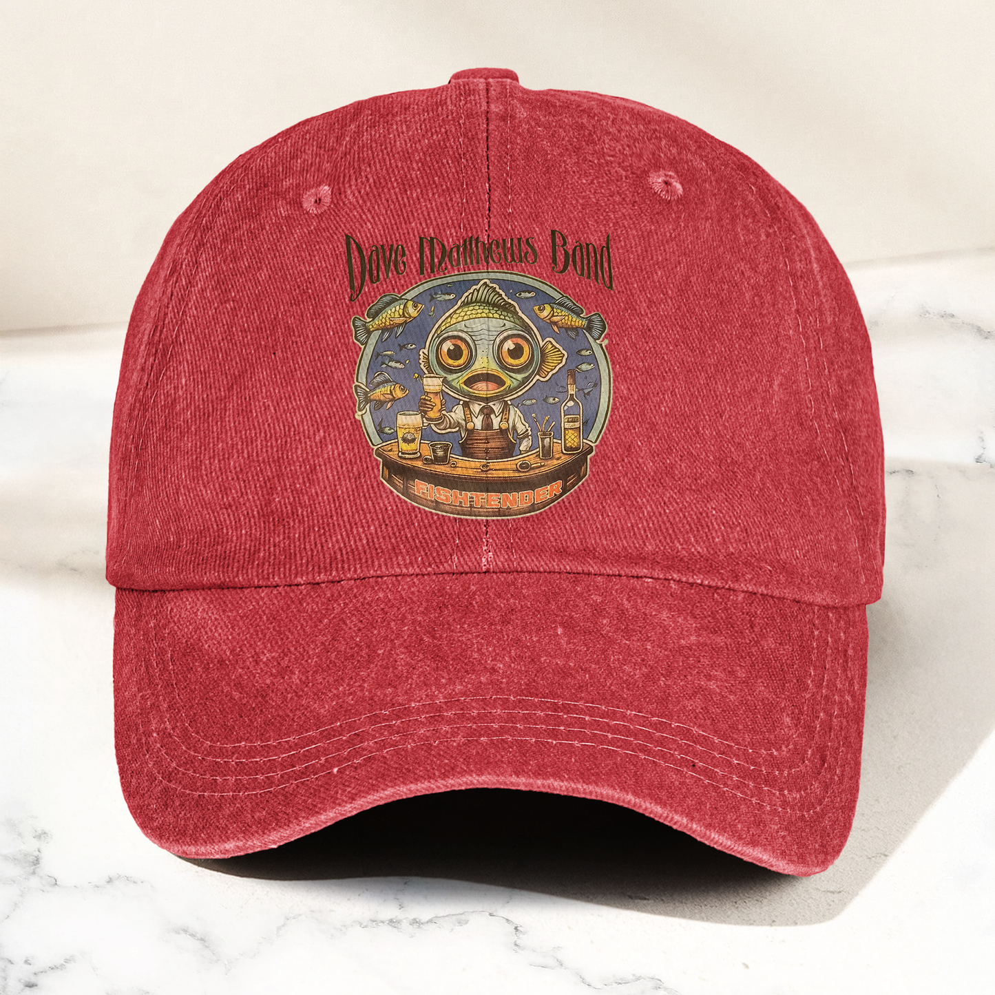 Dave Matthews Band Fishtender Denim Cap – Retro Music Cap Gift For Dad (With Box)