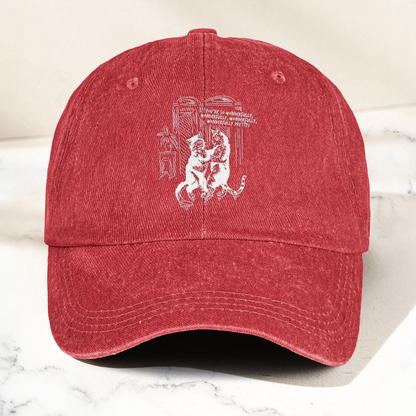 The Cure Lovecats Essential Artwork Vintage Denim Cap – Retro The Cure Band Merch Gift for Dad (With Box)