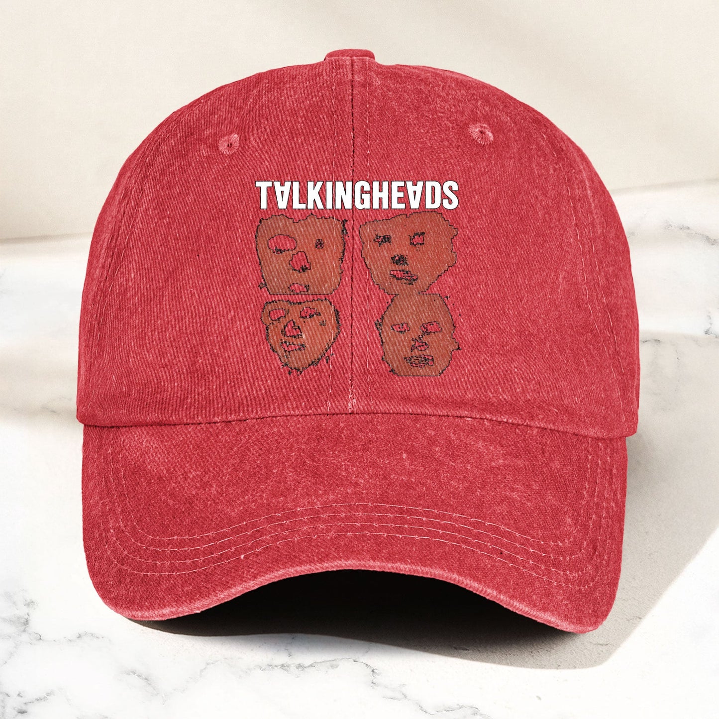 Talking Heads Graphic Remain in Light  Graphic Denim Cap – Retro Music Fan Cap Gift For Dad (With Box)