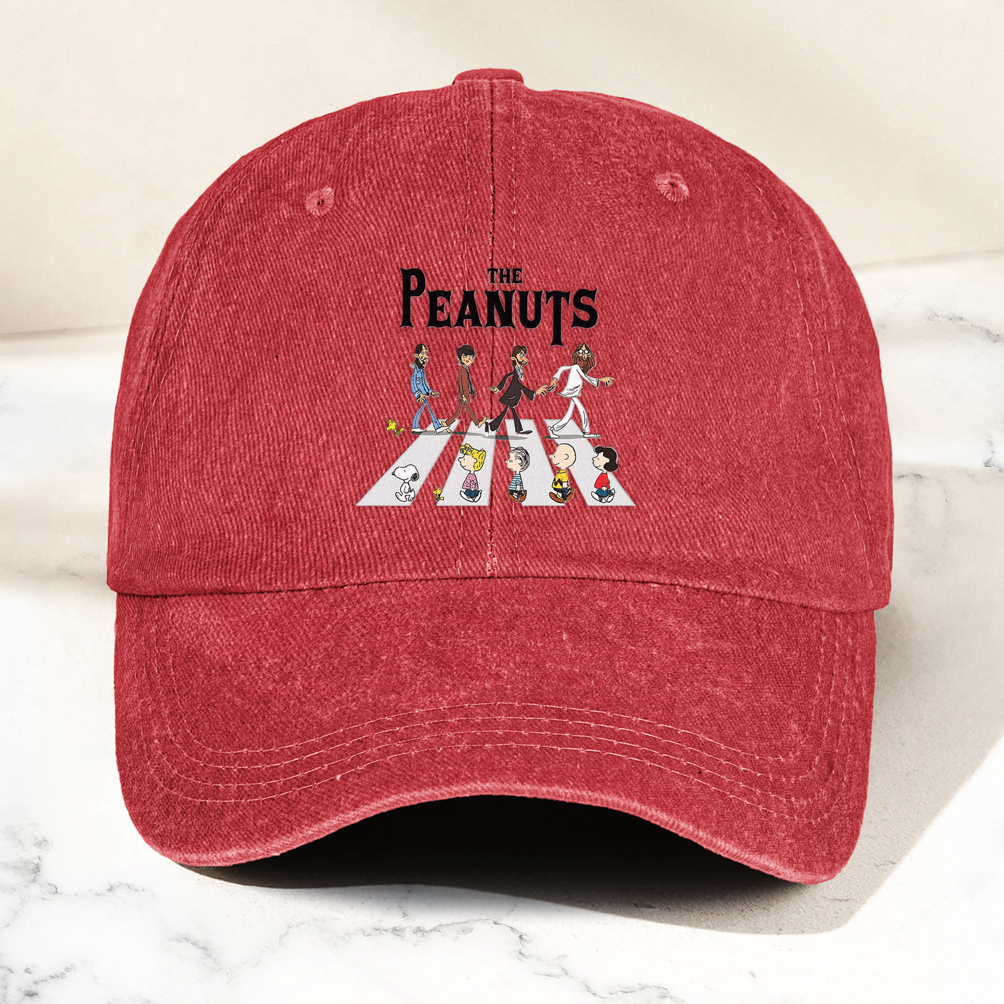 The Peanuts Abbey Road Cap – Cartoon Crosswalk Parody Vintage Dad Hat (With Box)