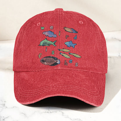 Radiohead Weird Fishes Denim Cap – Radiohead Tribute Merch Dad Hat (With Box)