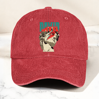 David Bowie Michelangelo David Statue Denim Cap – Retro Music Fan Cap Gift For Dad (With Box)