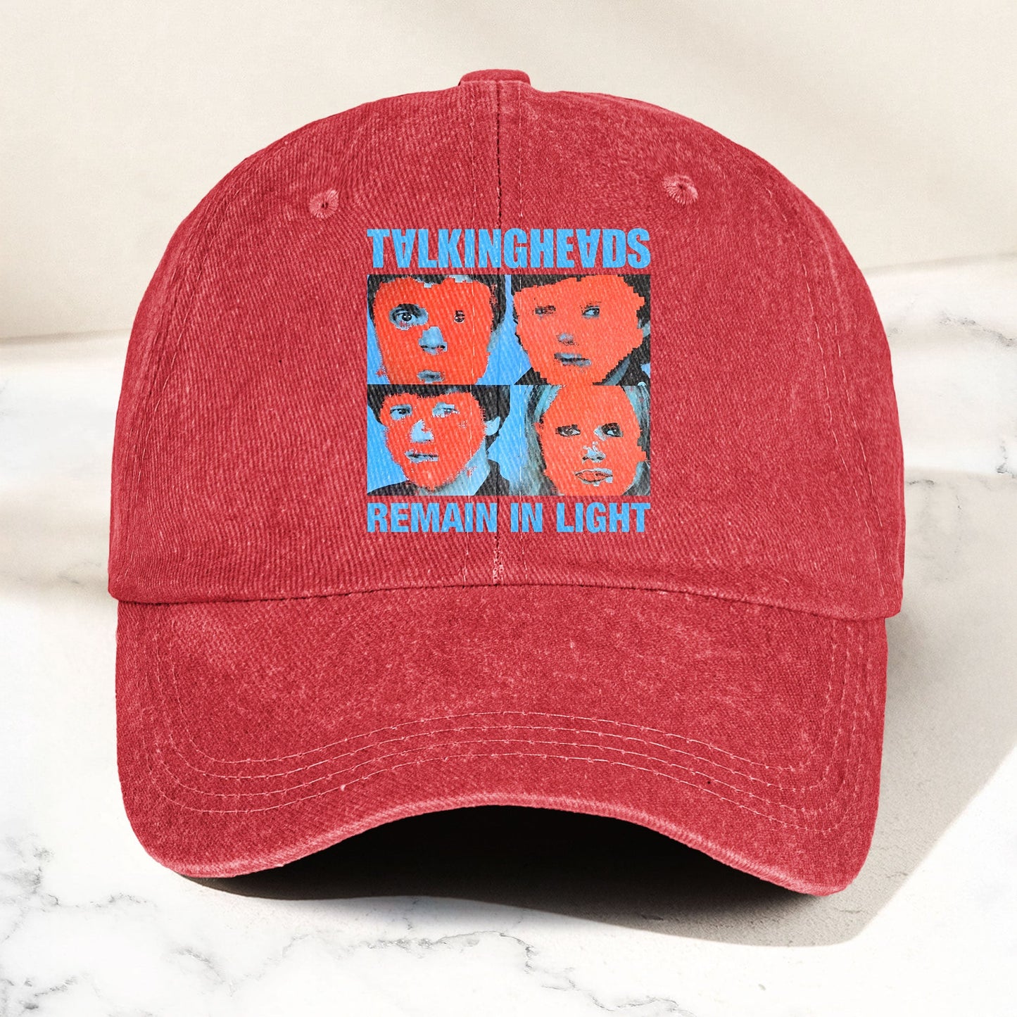 Talking Heads Remain in Light Punk Rock Music Denim Cap – Retro Music Fan Cap Gift For Dad (With Box)