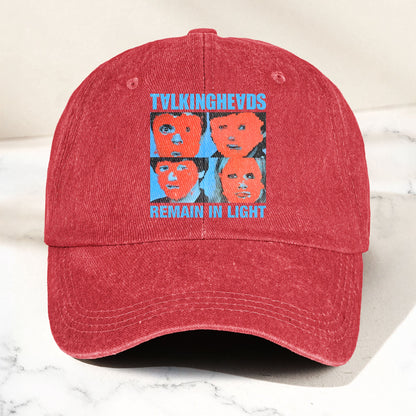 Talking Heads Remain in Light Punk Rock Music Denim Cap – Retro Music Fan Cap Gift For Dad (With Box)