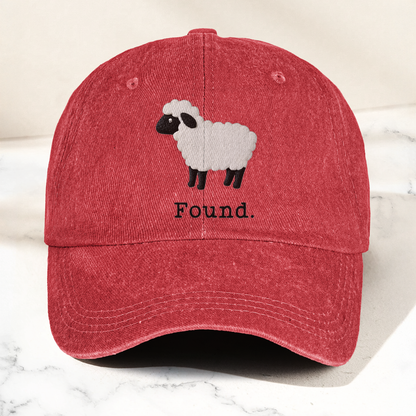 Found Lost Sheep Christian Faith Denim Cap – Vintage Dad Cap Gift For Dad (With Box)