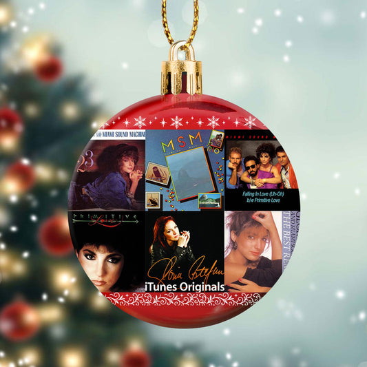 Gloria Estefan & Miami Sound Machine Album Collage Ornament – Latin Pop Christmas Decoration