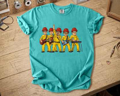 DEVO Comfort Colors Tee – Band Members Red Energy Dome Tribute New Wave Rock Shirt