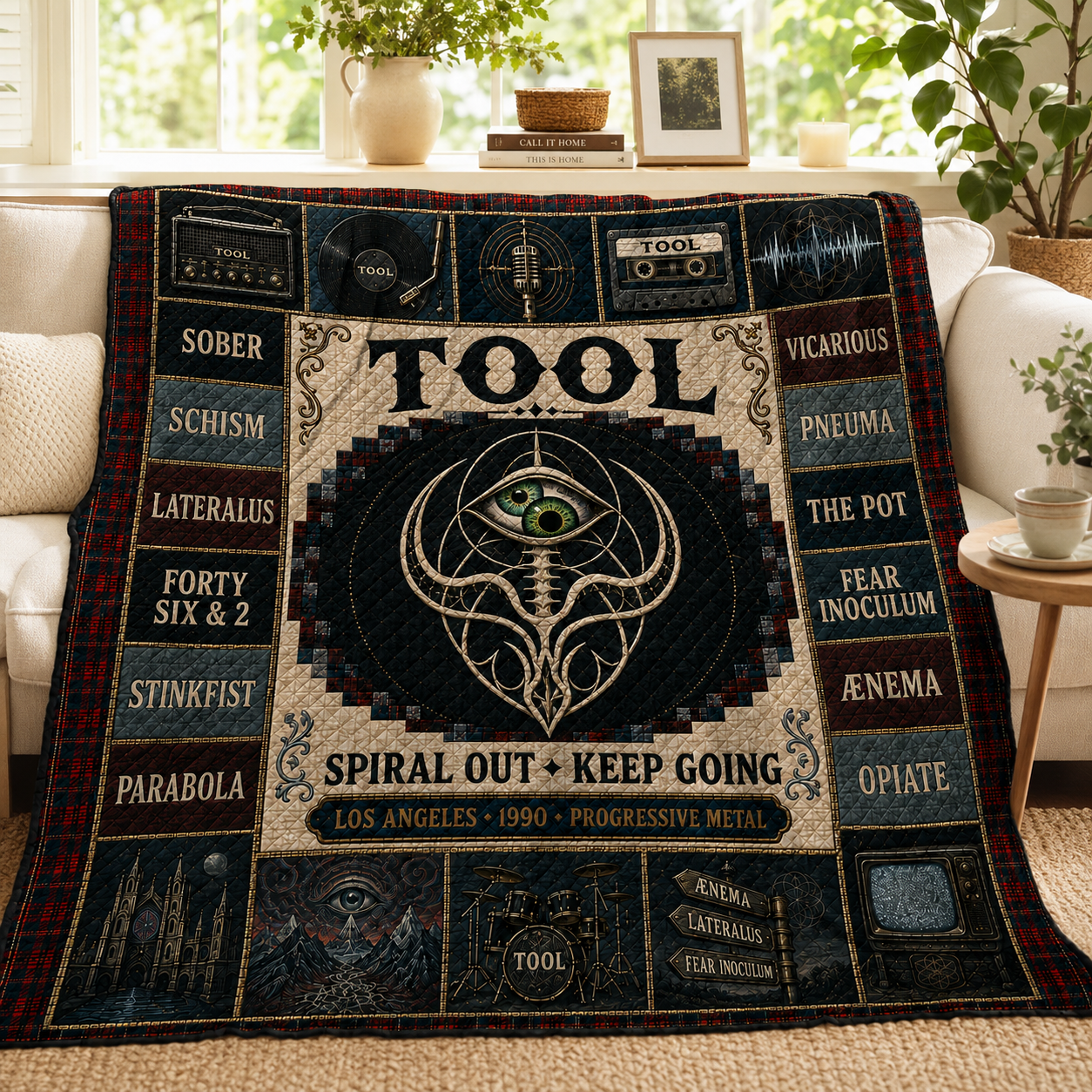Tool Sacred Eye Geometry Quilt Blanket – Lateralus Schism High Quality Blanket For Fans