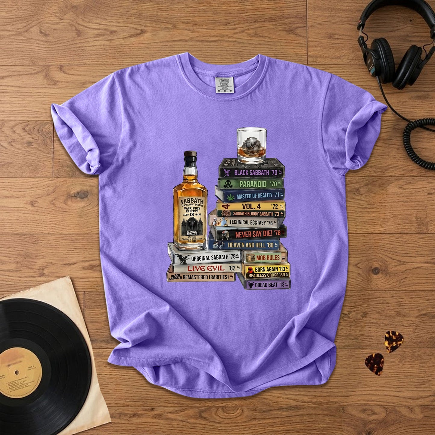 Black Sabbath Cassette Album Collection T-Shirt – Retro Rock Music Black Sabbath Merch Tee