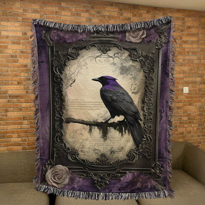 The Raven Woven Blanket – Inspired by Edgar Allan Poe