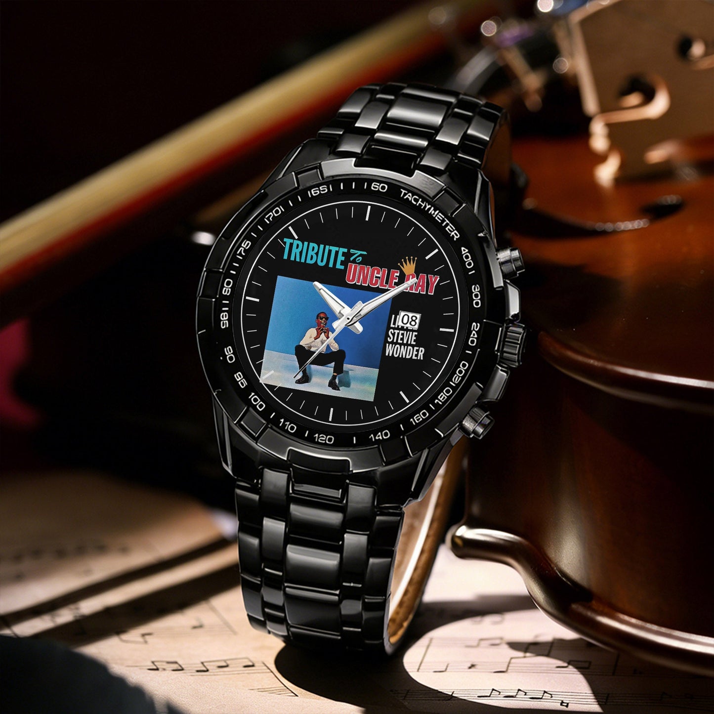 Stevie Wonder Albums Collection Watch - Multiple Classic Album Designs Available