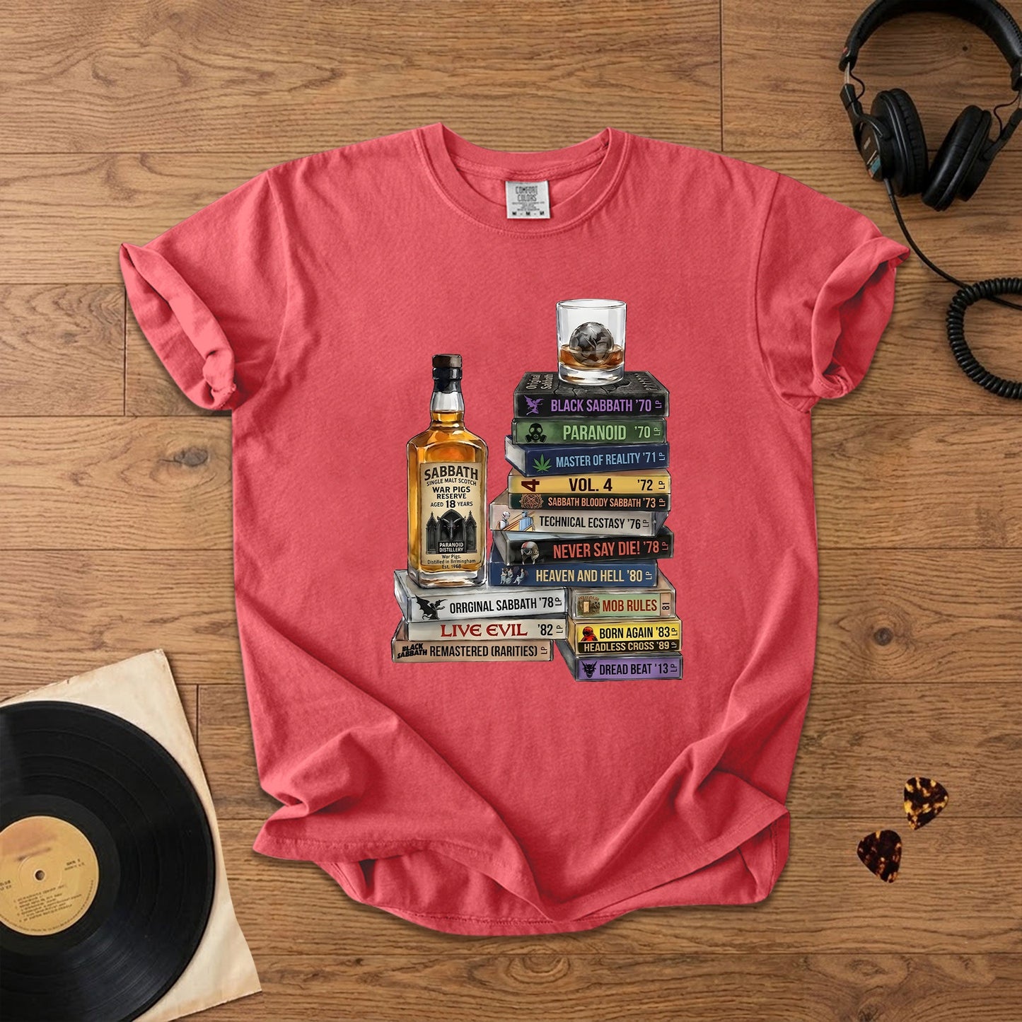 Black Sabbath Cassette Album Collection T-Shirt – Retro Rock Music Black Sabbath Merch Tee