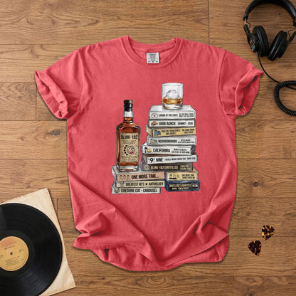 Blink-182 Cassette Album Collection T-Shirt – Retro Rock Music Blink-182 Merch Tee