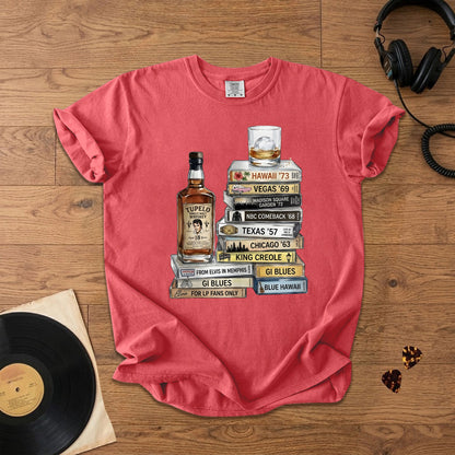 Elvis Presley Cassette Album Collection T-Shirt – Retro Rock Music Elvis Presley Merch Tee