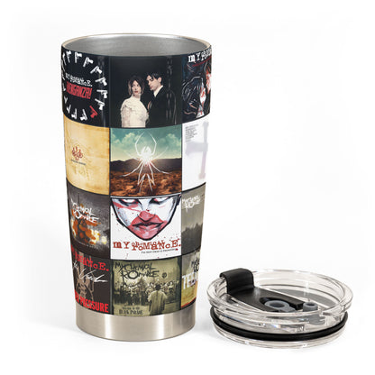 My Chemical Romance Album Collage Tumbler – Emo Rock Nostalgia of a Generation