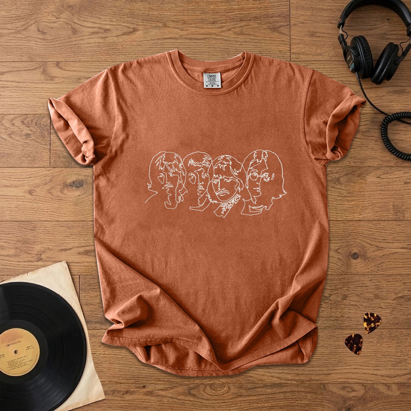 The Beatles The White Album Sketch Faces  T-Shirt – Retro Music Band Merch Tee