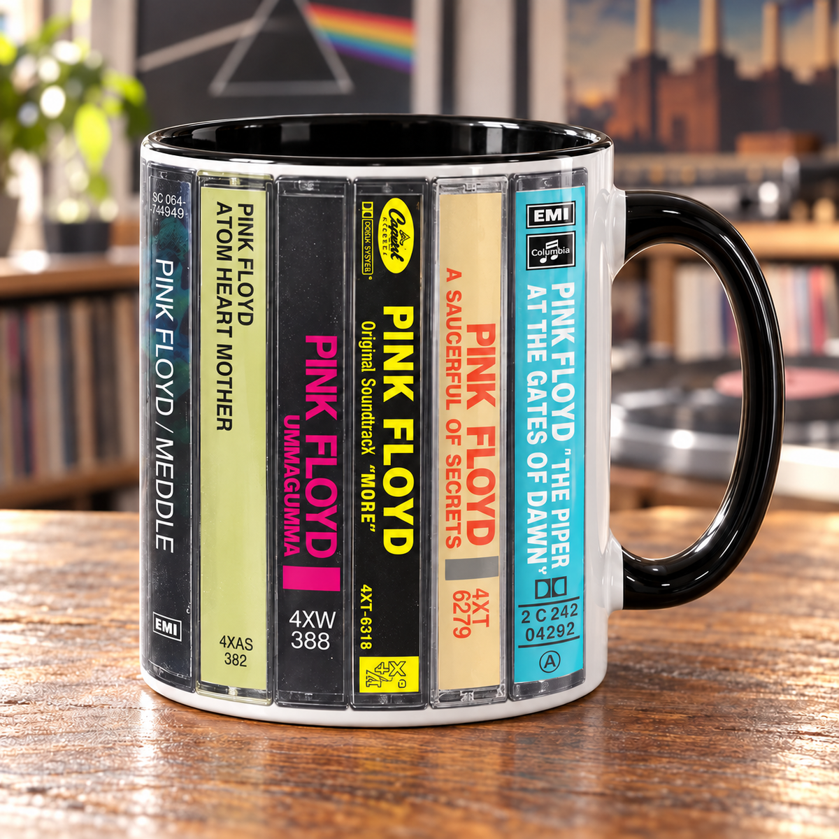 Pink Floyd Cassette Tape Mug  Retro Music Gift