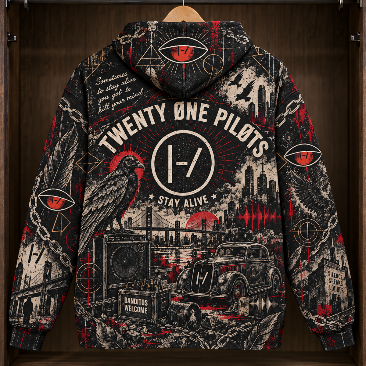 Twenty One Pilots Heavydirtysoul Hoodie – Blurryface Inspired Rock Pullover, Alternative Music Fan Gift
