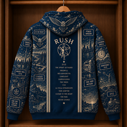 Rush Moving Pictures Hoodie – 2112 Clockwork Angels Progressive Rock Pullover, Toronto Music Fan Gift