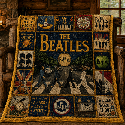 The Beatles Abbey Road Quilt Blanket – Here Comes The Sun Journey In Every Stitch