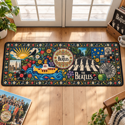 The Beatles Runner Rug – Colorful Music-Themed Entryway Mat