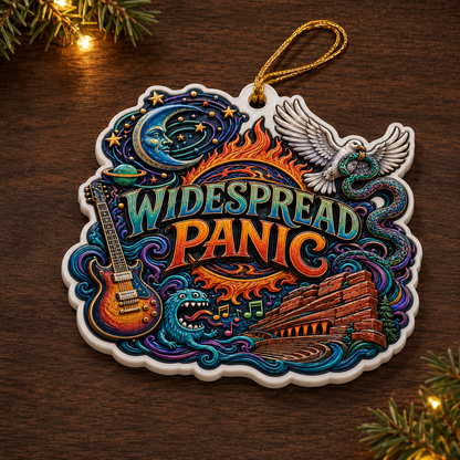 Widespread Panic 3D Raised-Effect Christmas Ornament – Psychedelic Jam Band Decoration