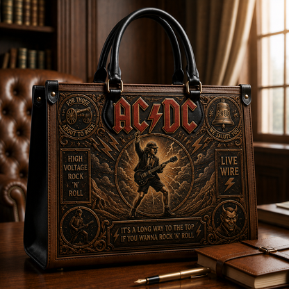 AC/DC Handbag, Tote Bag and Wallet Set, High Voltage Rock ’N’ Roll Accessories, Classic Hard Rock Fan Gift