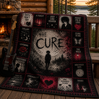 The Cure Gothic Rock Quilt Blanket – Friday I'm In Love In Every Stitch