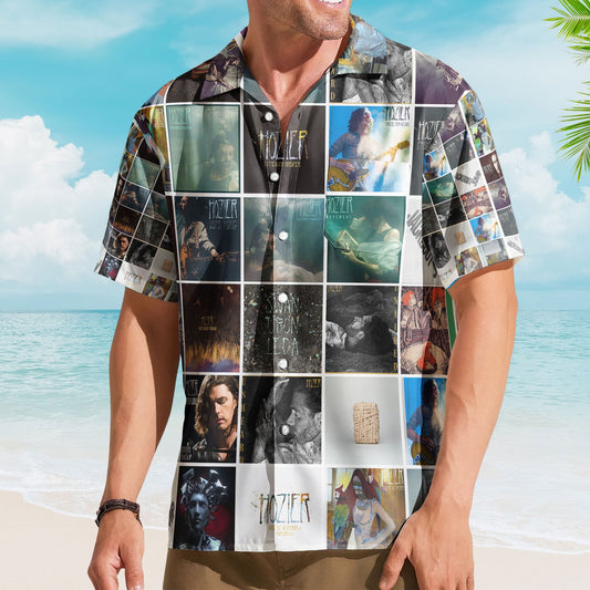 Hozier Hawaiian Shirt – Artistic Album Collage Indie Folk Style
