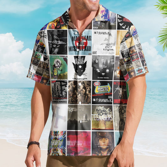 My Chemical Romance Hawaiian Shirt – Iconic Album Collage Emo Rock Style