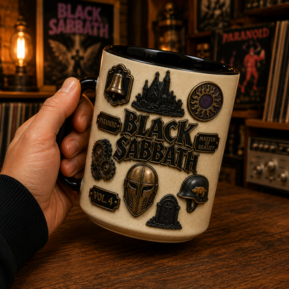 Black Sabbath Mug – Iron Man War Pigs Heavy Metal Vintage Ceramic Coffee Cup