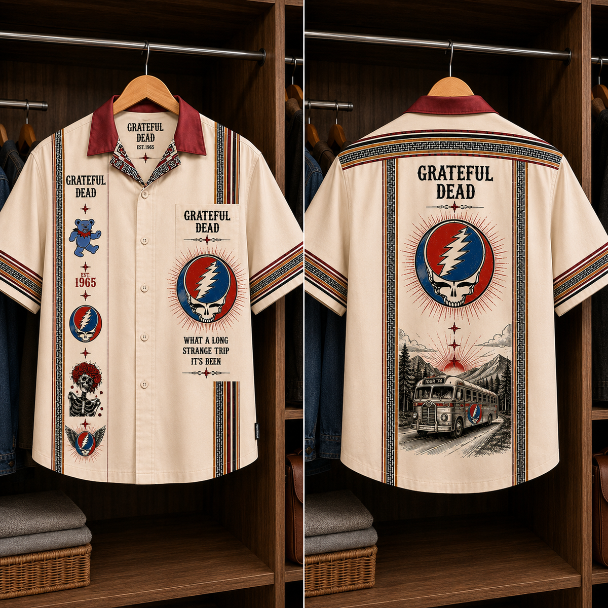 Grateful Dead Luxury Design Hawaiian Shirt – Psychedelic Rock Inspired Hawaiian Shirt