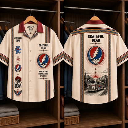 Grateful Dead Luxury Design Hawaiian Shirt – Psychedelic Rock Inspired Hawaiian Shirt