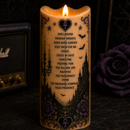 Siouxsie and the Banshees Spellbound Flameless LED Candle, Gothic Rock Inspired LED Candle, Post Punk Music Gift, Battery Operated Candle, Gothic Home Decor