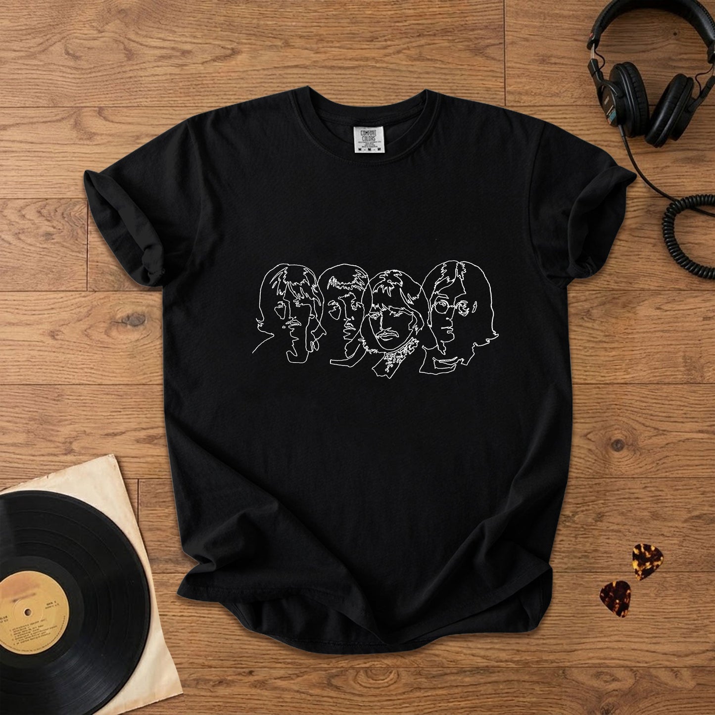 The Beatles The White Album Sketch Faces  T-Shirt – Retro Music Band Merch Tee