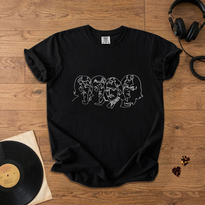 The Beatles The White Album Sketch Faces  T-Shirt – Retro Music Band Merch Tee