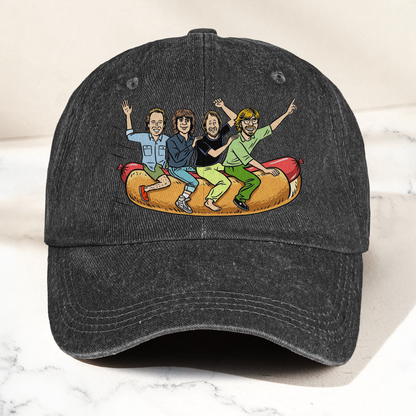 Phish Flying Hot Dog Vintage Denim Cap – Retro Music Band Cap Gift For Dad (With Box)